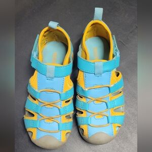 Vibrant Blue and Yellow Kids Sandals